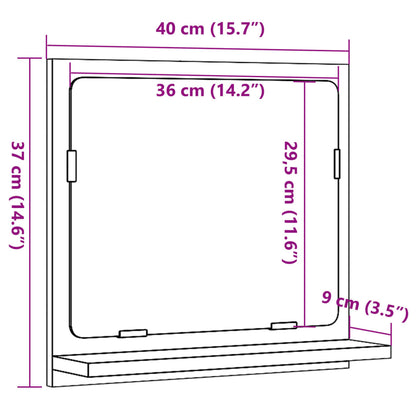 Bathroom Mirror Cabinet Artisan Oak 40x11x37 cm Engineered Wood