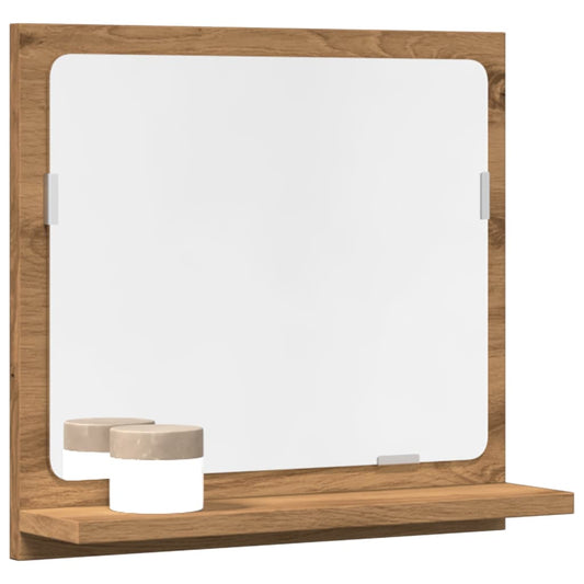 Bathroom Mirror Cabinet Artisan Oak 40x11x37 cm Engineered Wood