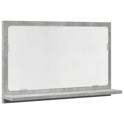 Bathroom Mirror Cabinet Concrete Grey 60x11x37 cm Engineered Wood