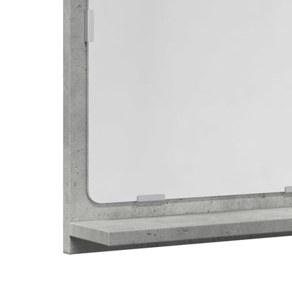 Bathroom Mirror Cabinet Concrete Grey 60x11x37 cm Engineered Wood