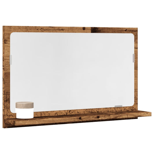 Bathroom Mirror Cabinet Old Wood 60x11x37 cm Engineered Wood