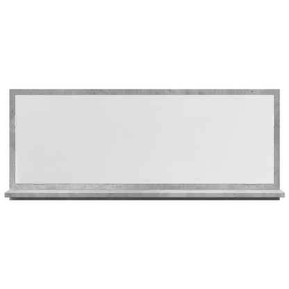 Bathroom Mirror Cabinet Concrete Grey 90x11x37 cm Engineered Wood