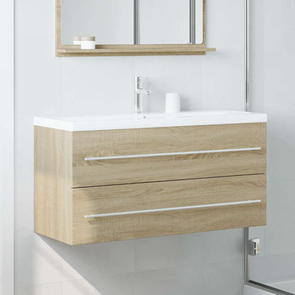 Sink Cabinet Sonoma Oak 100x38.5x48 cm Engineered Wood