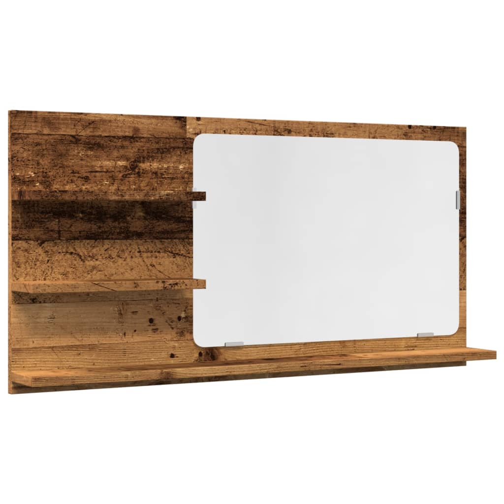 Bathroom Mirror Cabinet Old Wood 90x11x45 cm Engineered Wood