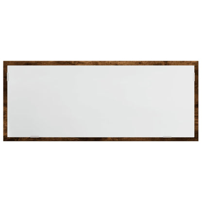 LED Bathroom Mirror Smoked Oak 100x8.5x37 cm Engineered Wood