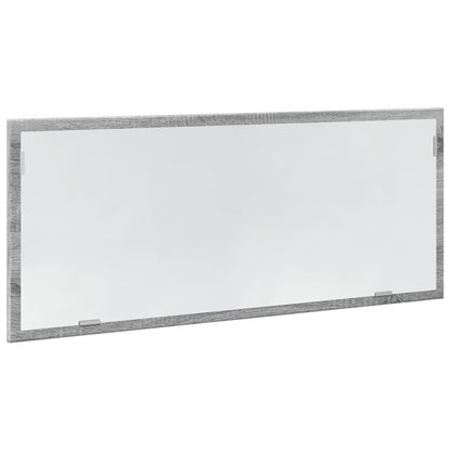 LED Bathroom Mirror Grey Sonoma 100x8.5x37 cm Engineered Wood