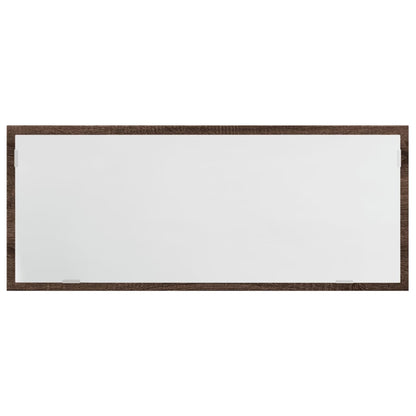 LED Bathroom Mirror Brown Oak 100x8.5x37 cm Engineered Wood