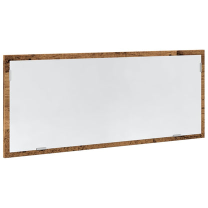 LED Bathroom Mirror Old Wood 100x8.5x37 cm Engineered Wood