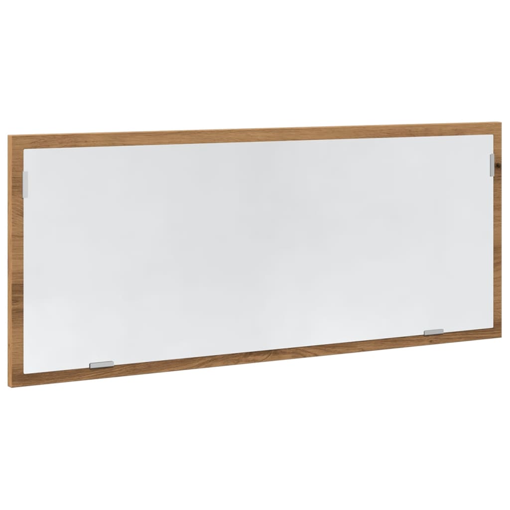 LED Bathroom Mirror Artisan Oak 100x8.5x37 cm Engineered Wood