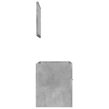 2 Piece Bathroom Furniture Set Concrete Grey Engineered Wood