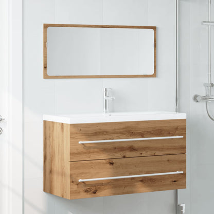 2 Piece Bathroom Furniture Set Artisan Oak Engineered Wood