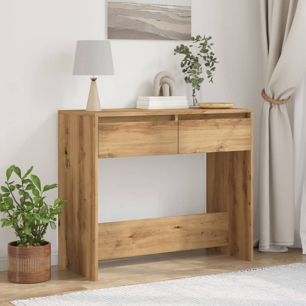 Console Table Artisan Oak 89x41x76.5 cm Engineered Wood