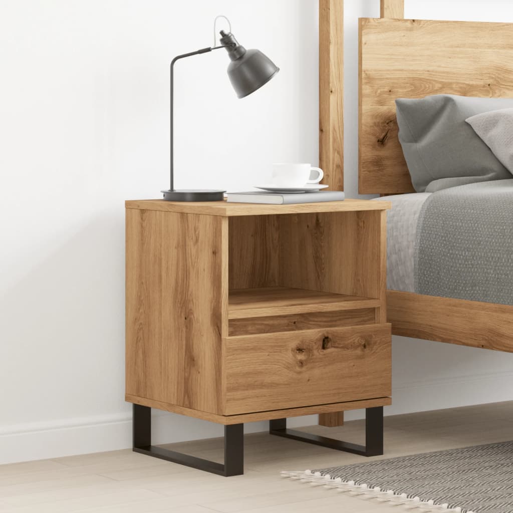 Bedside Cabinet Artisan Oak 40x35x50 cm Engineered Wood