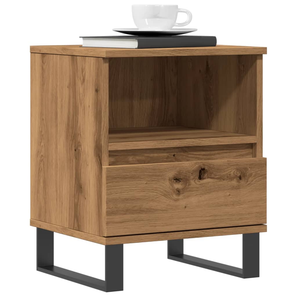 Bedside Cabinet Artisan Oak 40x35x50 cm Engineered Wood