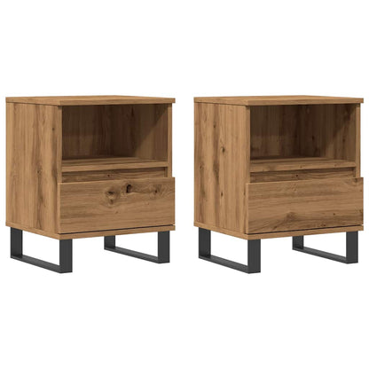 Bedside Cabinets 2 pcs Artisan Oak 40x35x50 cm Engineered Wood