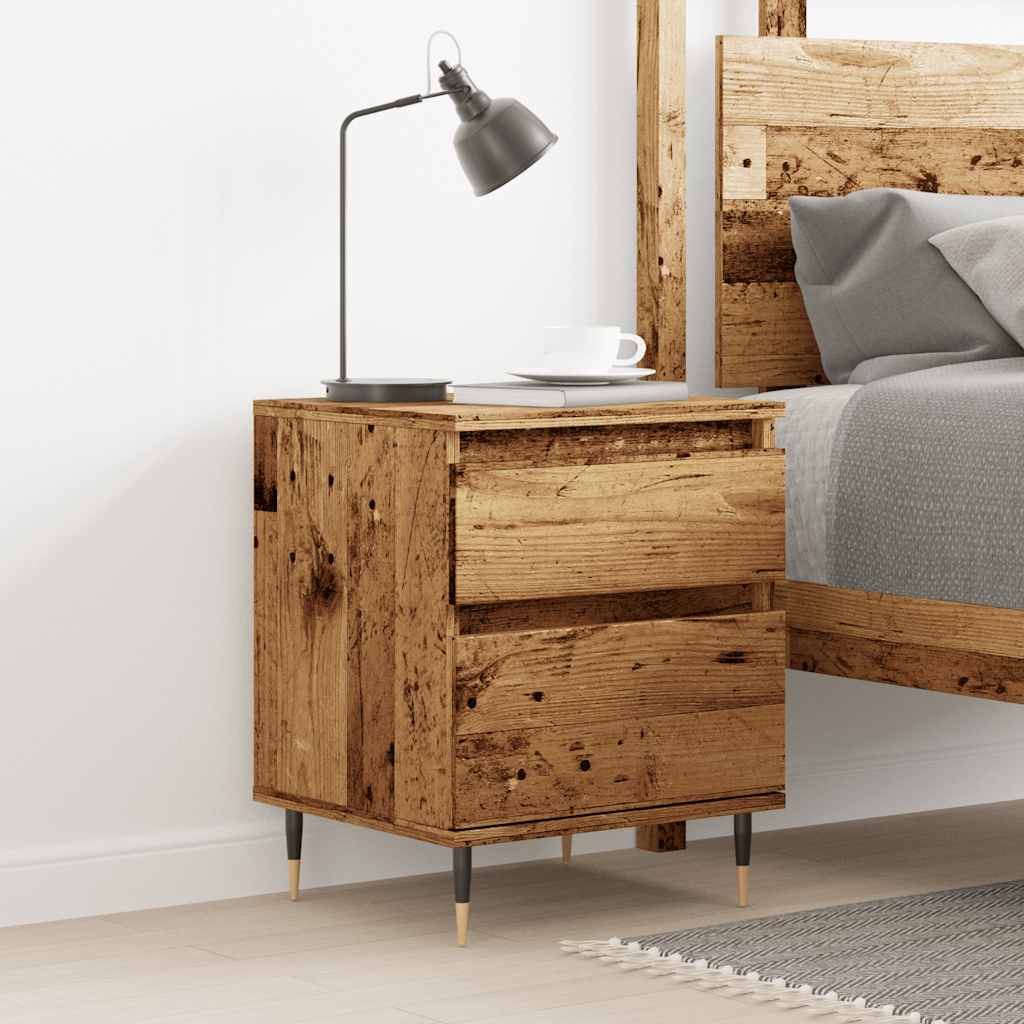 Bedside Cabinet Old Wood 40x35x50 cm Engineered Wood