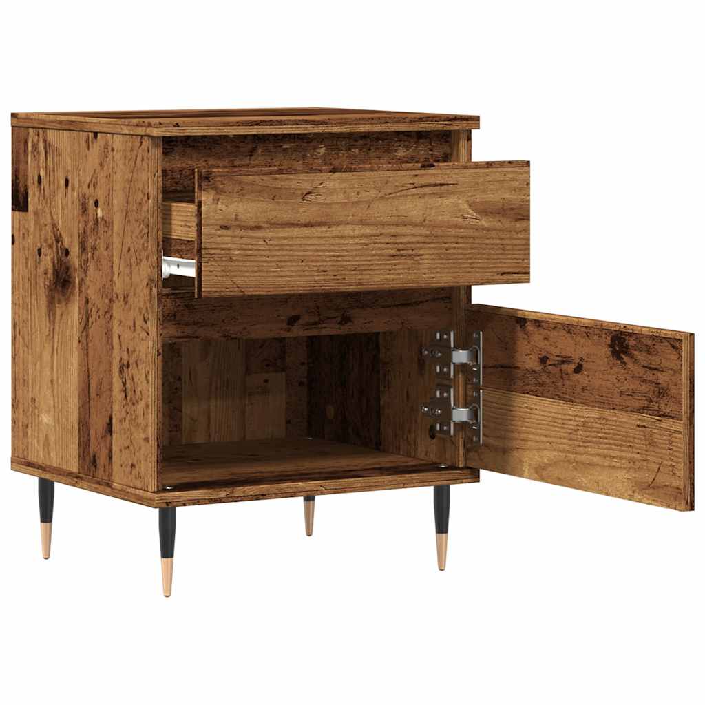 Bedside Cabinet Old Wood 40x35x50 cm Engineered Wood