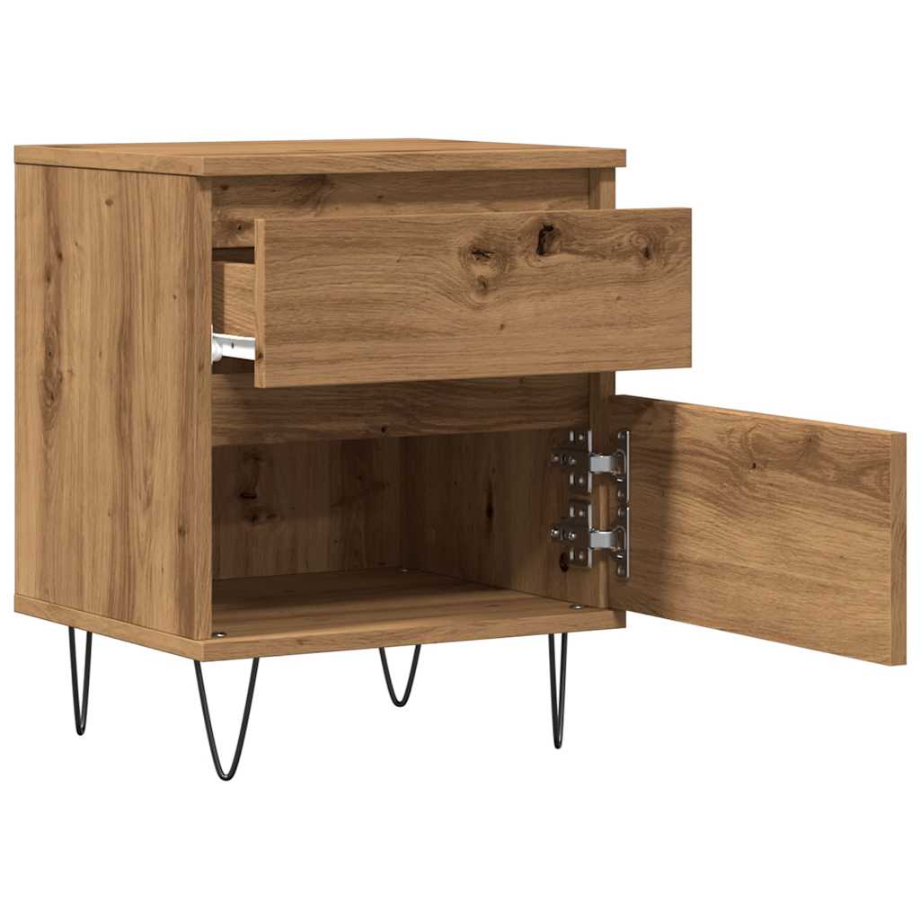 Bedside Cabinet Artisan Oak 40x35x50 cm Engineered Wood