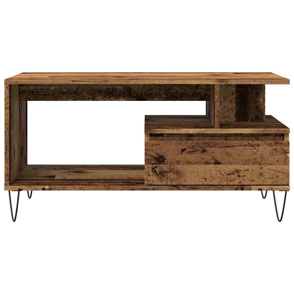 Coffee Table Old Wood 90x49x45 cm Engineered Wood