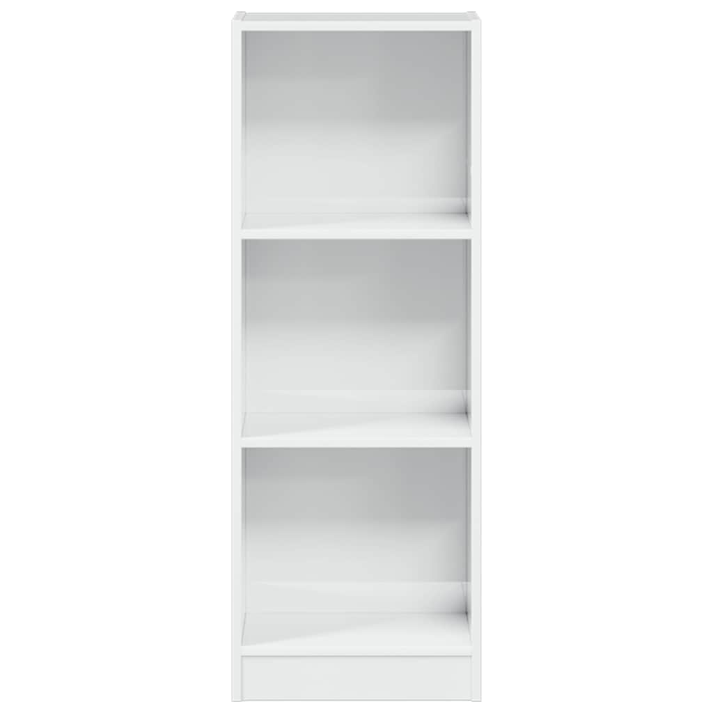 Bookcase High Gloss White 40x24x109 cm Engineered Wood