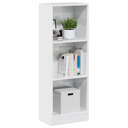 Bookcase High Gloss White 40x24x109 cm Engineered Wood