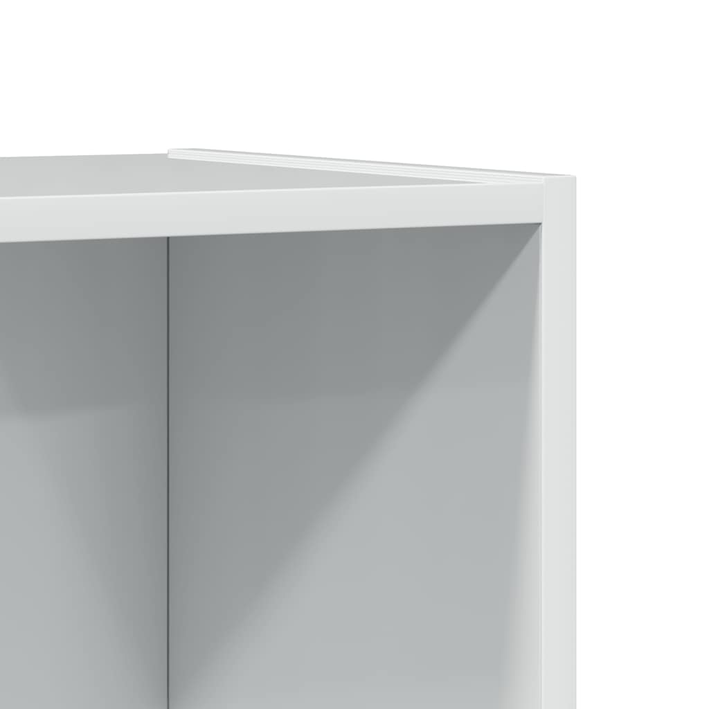 Bookcase High Gloss White 80x24x176 cm Engineered Wood