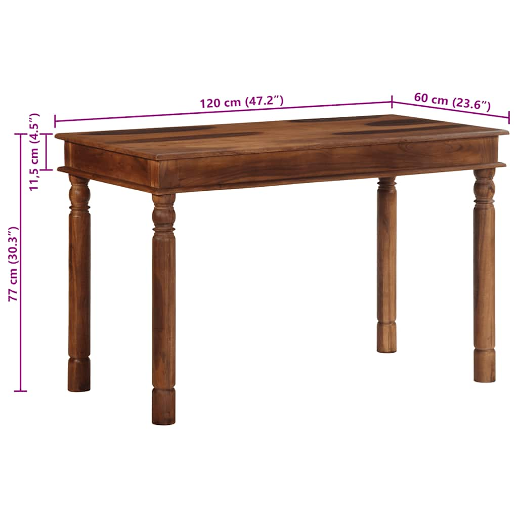 Dining Table 120x60x77 cm Solid Wood Acacia