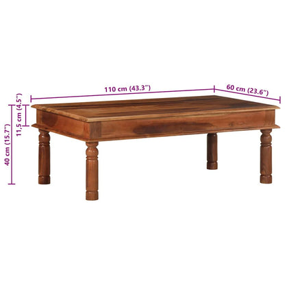 Coffee Table 110x60x40 cm Solid Wood Acacia