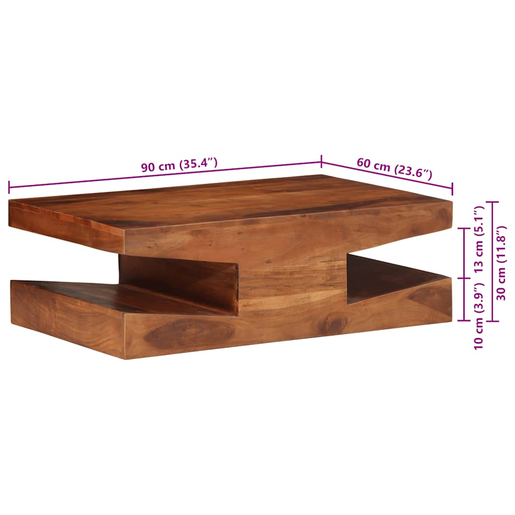 Coffee Table 90x60x30 cm Solid Wood Acacia