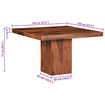 Dining Table 120x120x77 cm Solid Wood Acacia