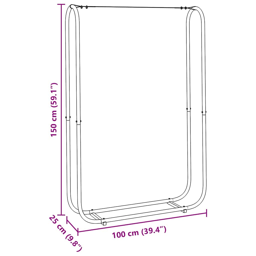 Firewood Rack Wire 100x25x150 cm Galvanised steel