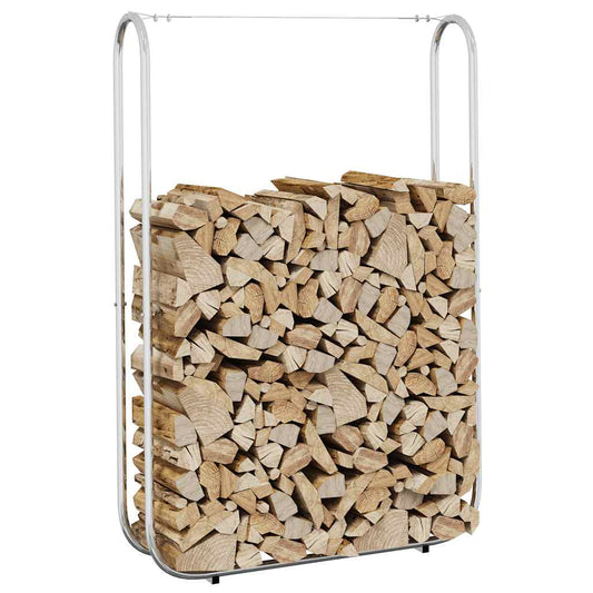 Firewood Rack with Steel Wire 100x25x150 cm Galvanised steel