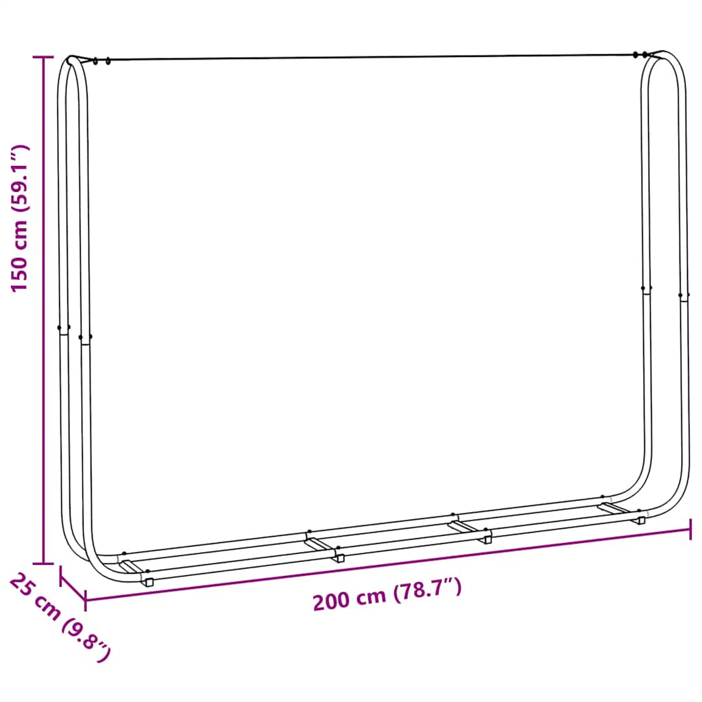 Firewood Rack Wire 200x25x150 cm Galvanised steel