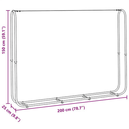 Firewood Rack Wire 200x25x150 cm Galvanised steel