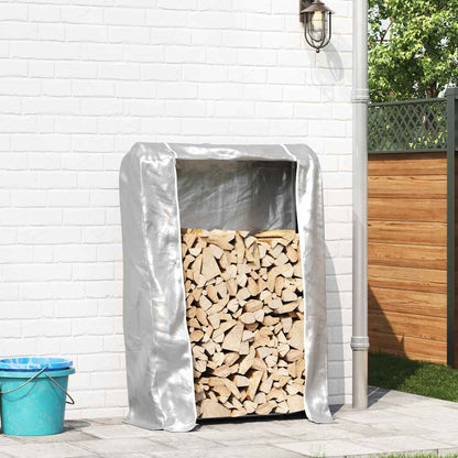 Firewood Rack with Rain Cover 100x25x150 cm Galvanised steel