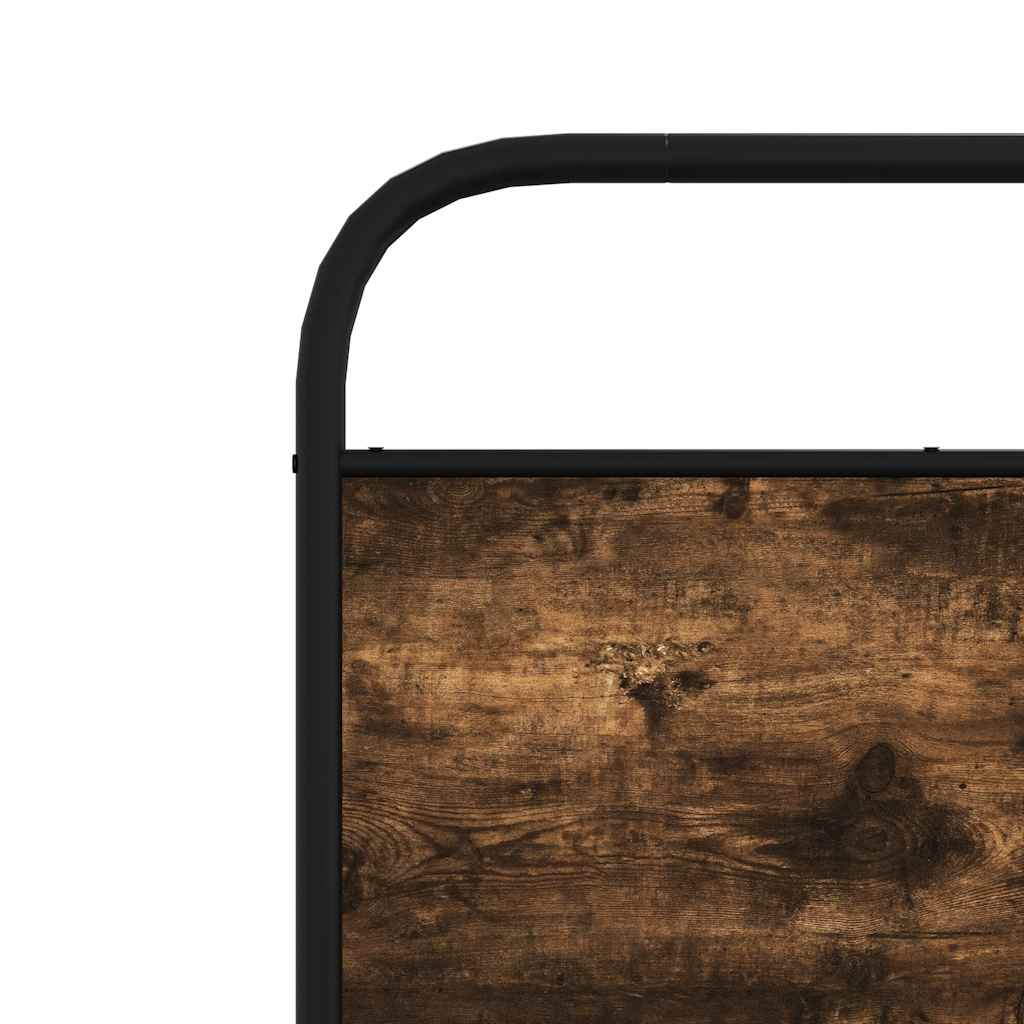 Bed Frame Without Mattress 100x200 cm Smoked Oak Engineered Wood