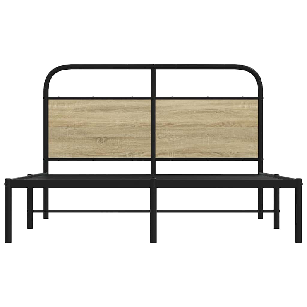 Bed Frame Without Mattress 120x200 cm Sonoma Oak Engineered Wood