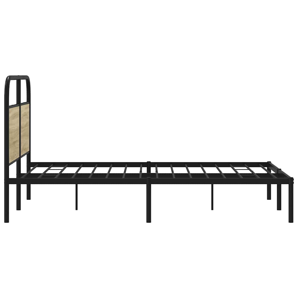 Bed Frame Without Mattress 120x200 cm Sonoma Oak Engineered Wood