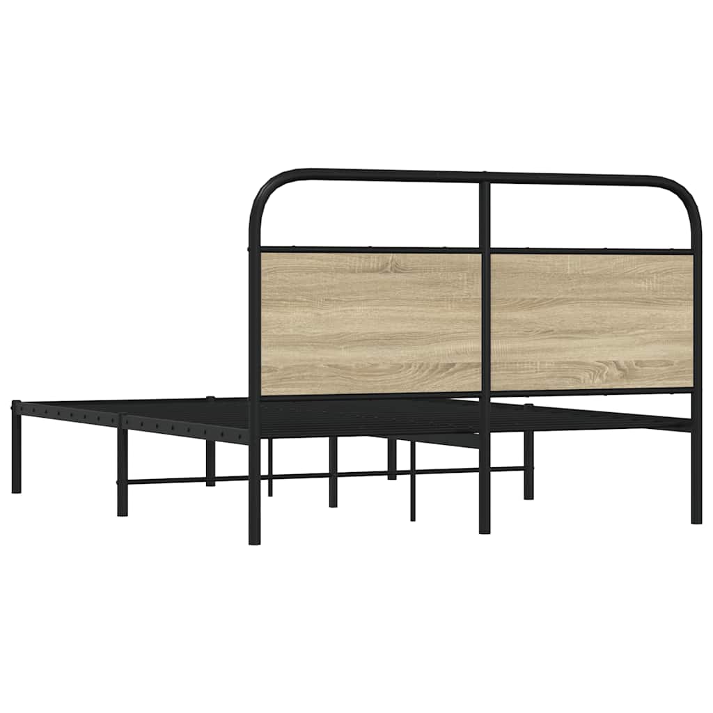 Bed Frame Without Mattress 120x200 cm Sonoma Oak Engineered Wood