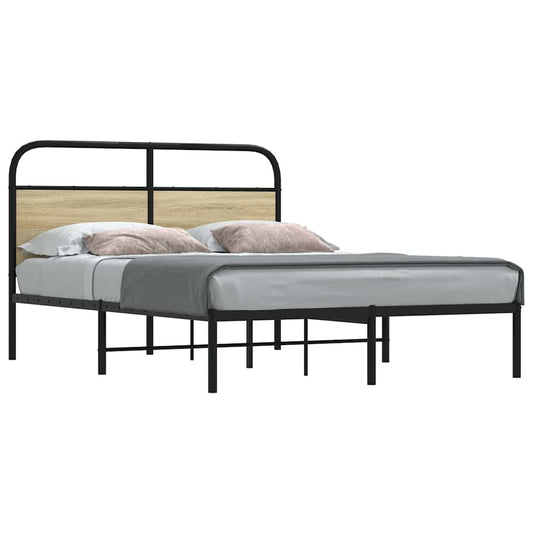 Bed Frame Without Mattress 120x200 cm Sonoma Oak Engineered Wood
