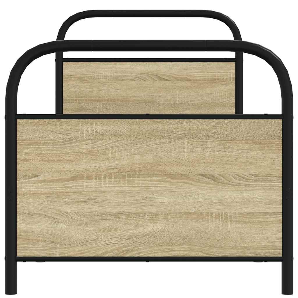 Bed Frame Without Mattress 80x200 cm Sonoma Oak Engineered Wood