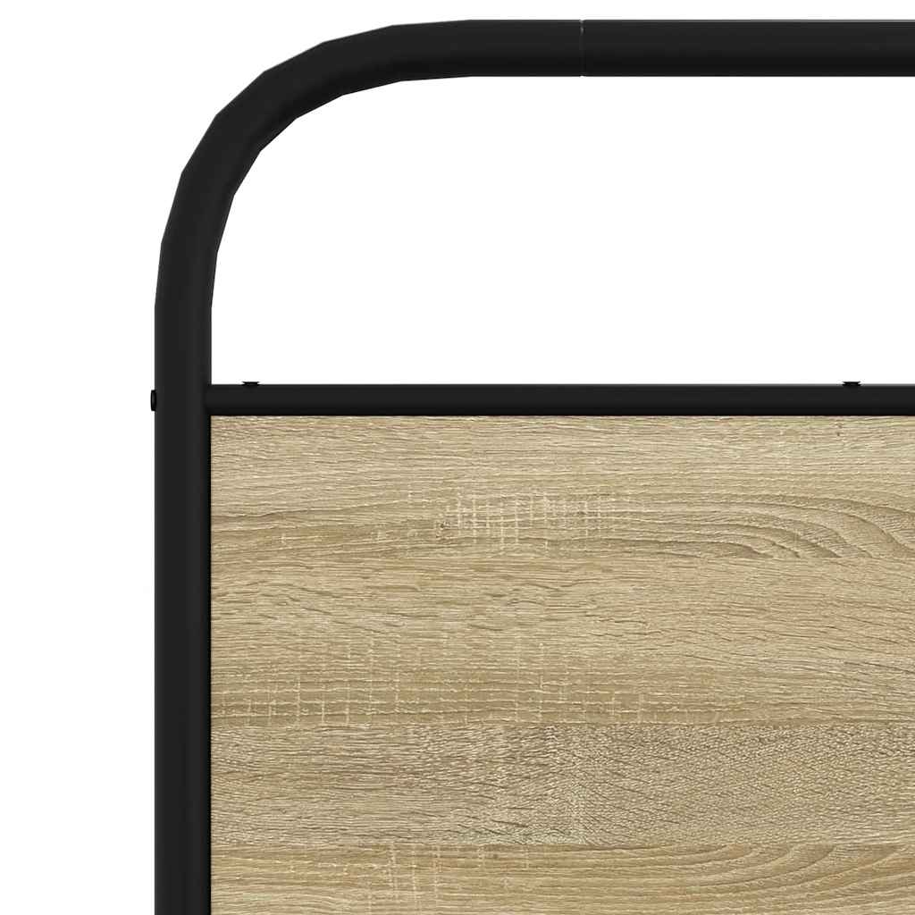 Bed Frame Without Mattress 80x200 cm Sonoma Oak Engineered Wood
