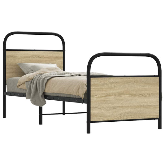 Bed Frame Without Mattress 80x200 cm Sonoma Oak Engineered Wood