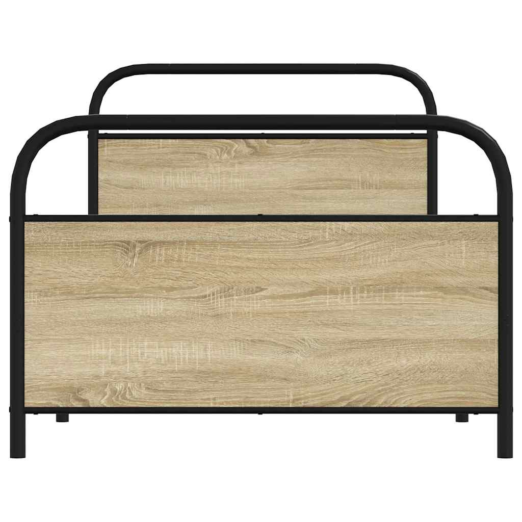 Bed Frame Without Mattress 90x200 cm Sonoma Oak Engineered Wood
