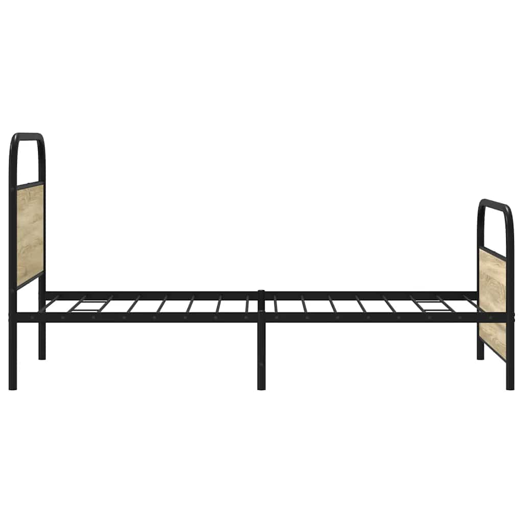 Bed Frame Without Mattress 90x200 cm Sonoma Oak Engineered Wood