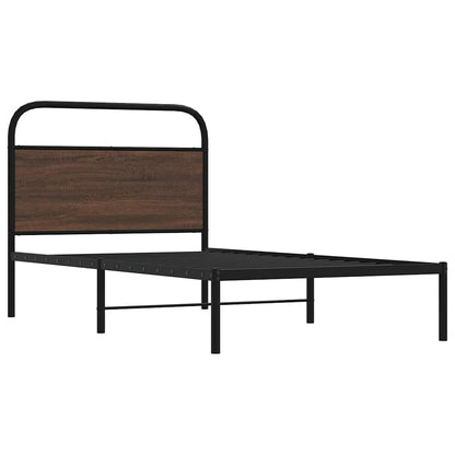 Bed Frame Without Mattress 100x200 cm Brown Oak Engineered Wood