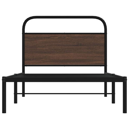 Bed Frame Without Mattress 100x200 cm Brown Oak Engineered Wood