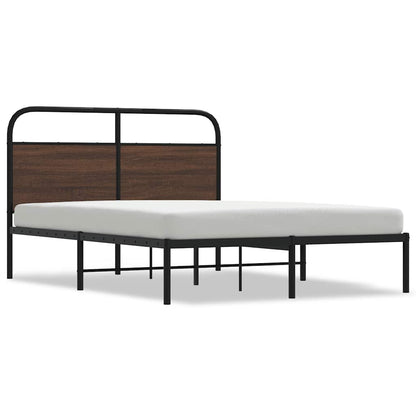 Bed Frame Without Mattress 160x200 cm Brown Oak Engineered Wood