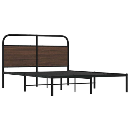 Bed Frame Without Mattress 160x200 cm Brown Oak Engineered Wood