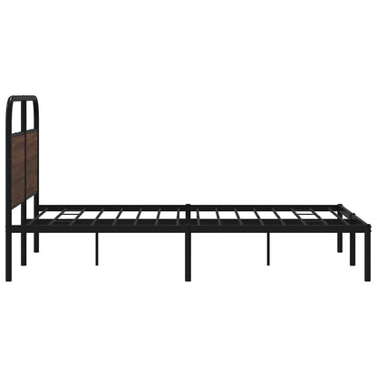Bed Frame Without Mattress 160x200 cm Brown Oak Engineered Wood